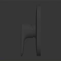 Modern Minimalist Sleek Metal Door Handle With Square Base And Round Knob Design