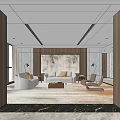 Modern Reception Room 3d model