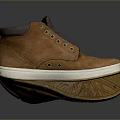 Brown Casual Shoes With Soft Suede Upper White Sole And Textured Outsole For Daily Wear