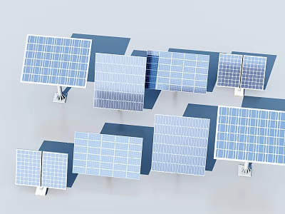 Modern Sustainable Solar Panels As Efficient Household Appliances For Home Use 3d model