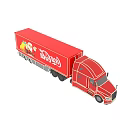 Red Coca-Cola Truck Featuring Santa Claus And Gift Bag Design