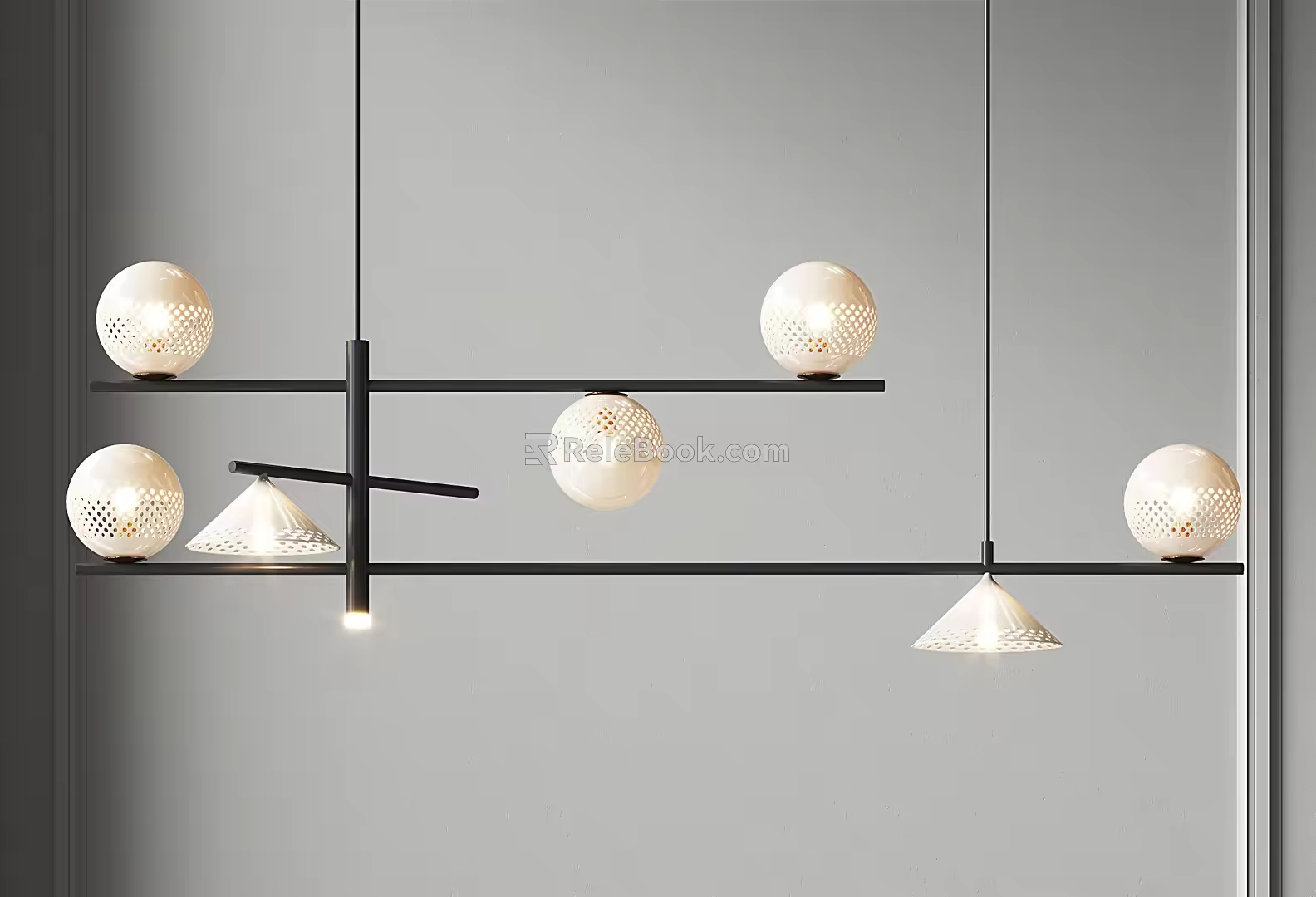 Modern chandelier 3d model