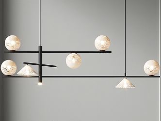 Modern chandelier 3d model