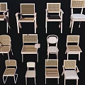 Various Stylish Leisure Chairs With Rattan Seats And Wooden Frame Designs