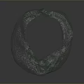 Stylish Green Bandana With White Floral Prints Made Of Cotton For Everyday Wear