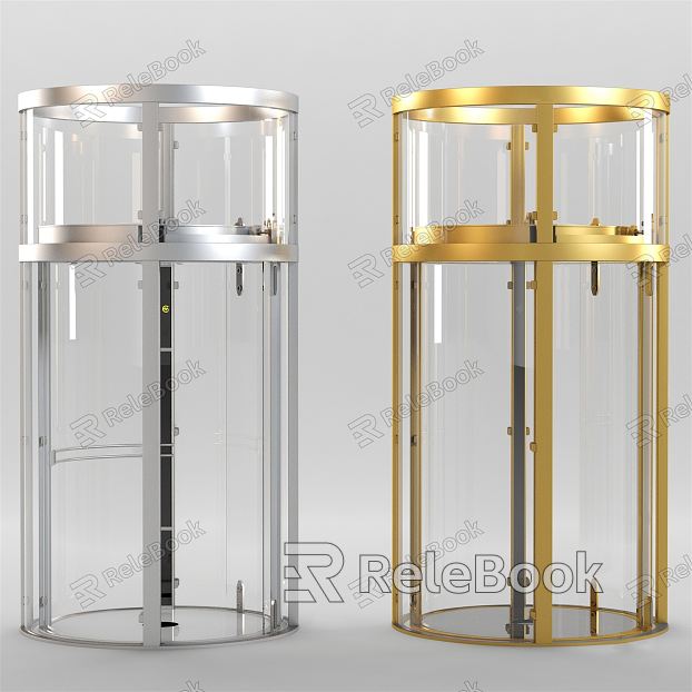 Light Luxury Elevator Round Glass Sightseeing Elevator Glass Elevator Sightseeing Elevator High-rise Elevator Transparent Elevator model