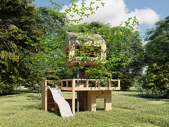 Modern Tree House 3d model