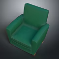 Stylish Green Upholstered Armchair With Modern Design And Comfortable Seating