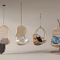 Modern Wicker Hanging Chairs with Various Designs Soft Cushions and Cozy Blankets