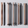 Various Modern Door Handles In Black And Copper Designs For Home Use