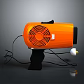Orange Handheld Hair Dryer With Modern Design And Power Cord