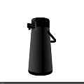 Silver Vacuum Flask Daily Use Appliance with Black Lid and Handle