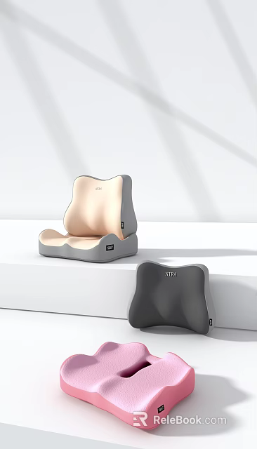 Modern Ergonomic Massage Chair With Lumbar Support And Premium Fabric Design 3d model 