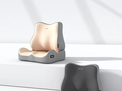 Modern Ergonomic Massage Chair With Lumbar Support And Premium Fabric Design 3d model