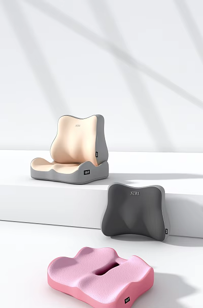 Modern Ergonomic Massage Chair With Lumbar Support And Premium Fabric Design 3d model