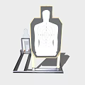 Sports Equipment Shooting Target Stand With Metal Frame And Humanoid Training Target