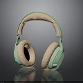 Over Ear Headphones With Mint Green And Peach Soft Ear Cushions And Adjustable Headband