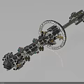 Advanced Space Station Structure With Circular Ring And Connected Orbital Modules For Deep Space 3d model