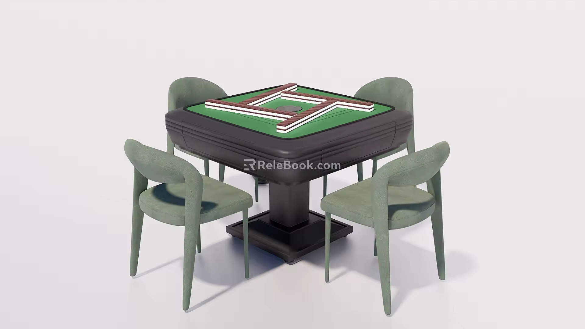Modern Mahjong Table and Chair Mahjong Table 3d model