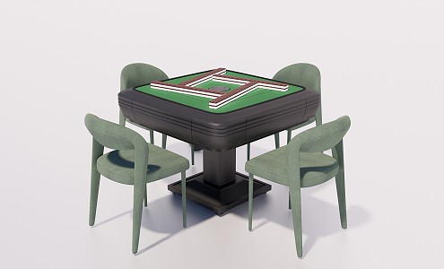 Modern Mahjong Table and Chair Mahjong Table 3d model