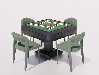 Modern Mahjong Table and Chair Mahjong Table 3d model