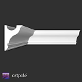White Decorative Architectural Molding With Detailed Curved Structure And Smooth Surface