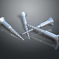 Durable Silver Metal Screws Practical Hardware Tools For Construction Projects 3d model