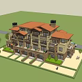 Detached Villa With Multiple Floors Balconies Arched Doors And Lush Garden Surroundings