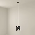 Modern Black Pendant Light With Unique Geometric Design And Sleek Structure 3d model