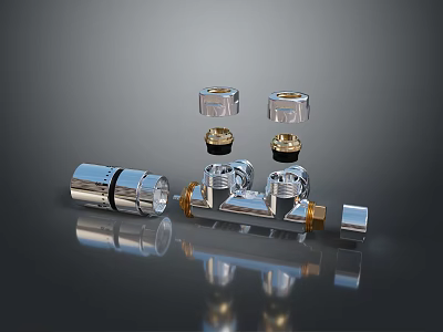 Modern Stylish Lighting Combination With Sleek Metal Frames And Multiple Pendant Lamps 3d model