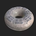 Industrial Hardware Tools Circular Metal Component With Patterned Grooved Surface