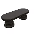 Black Outdoor Chair With Woven Texture Detail And Round Sturdy Base