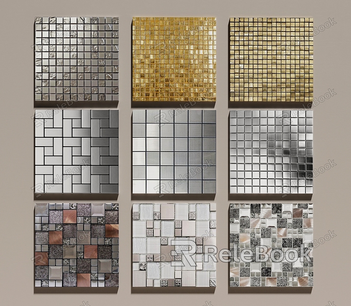 Metal mosaic tile model