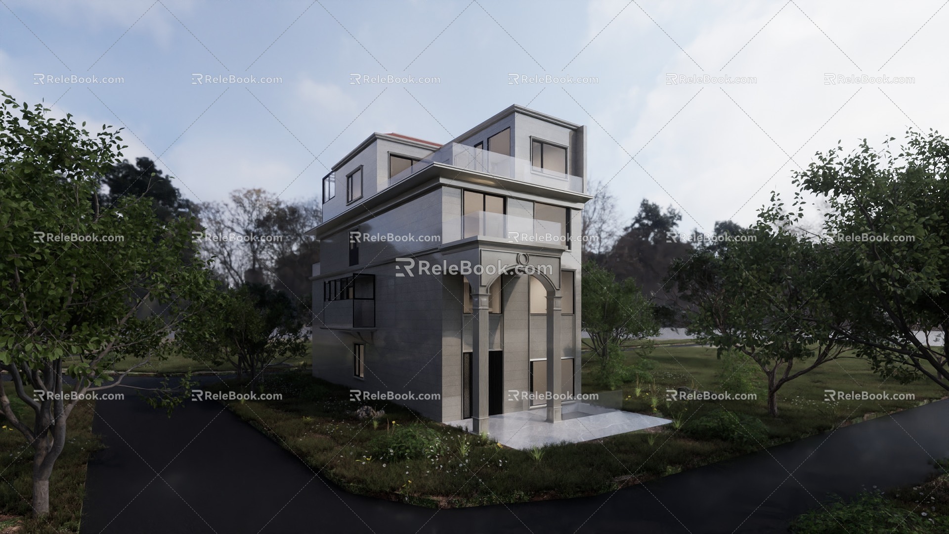 Modern single-family villa model