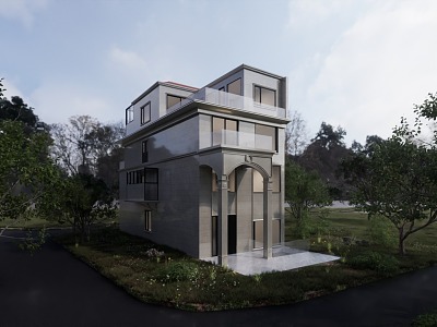 Modern single-family villa model