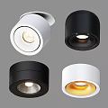 Modern Downlights and Spotlights in Black White for Stylish Home Ceiling Lighting