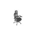 Modern Mesh Office Chair With Adjustable Headrest Armrests And Wheeled Base