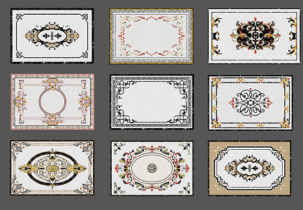 European ceramic tile 3d model