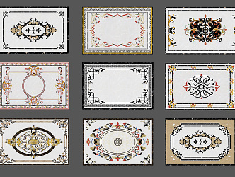 European ceramic tile 3d model