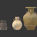 Collection of Ceramic Vases and Earthenware Pots with Small Statue and Decorative Bowl