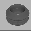 Durable Black Circular Rubber Component With Ring Design For Industrial Sealing Applications 3d model