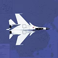 White Modern Fighter Jet With National Emblem Flying Over Asian Map Background
