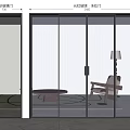 New Minimalist Sliding Doors With Vertical Ribbed Glass For Home Interior