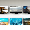 Six TVs Displaying Scenic Landscapes And Nature Scenes Arranged In Grid