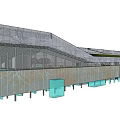 Modern Office Building With Green Roof Glass Facade And Surrounding Trees