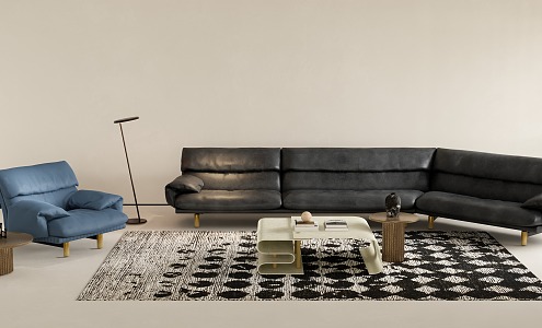 Modern Baxter Sofa Coffee Table Combo 3d model