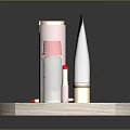 Various Cosmetic Products On Marble Display Stand Including Bottles And Lipstick