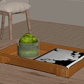 Tray Tray Solid Wood Tray Metal Tray Food Beverage 3d model