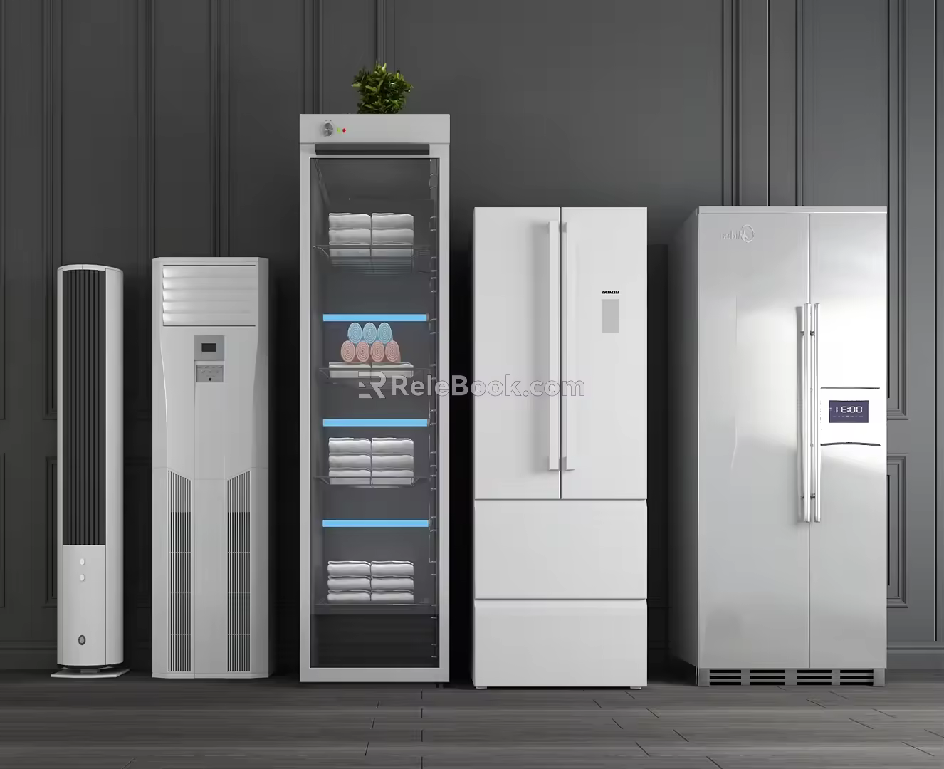 Modern Refrigerator Household Double Open Refrigerator Single Open Refrigerator Intelligent Refrigerator Vertical Refrigerator 3d model