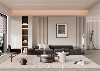 modern living room 3d model